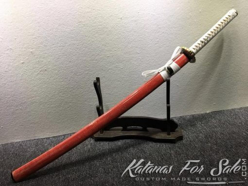 Katana and Wakizashi Daisho T10 Folded Clay Tempered Steel with Hadori Polish - Image 7