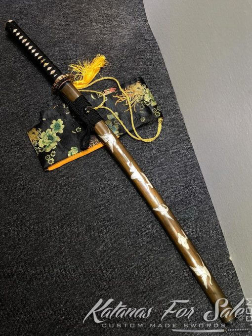 Battle Ready Katana T10 Folded Clay Tempered Steel with Hadori Polish - Image 3