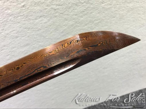 T10 Folded Clay Tempered Red Blade Katana - Image 2