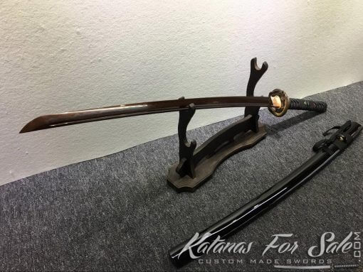 T10 Folded Clay Tempered Red Blade Katana - Image 6