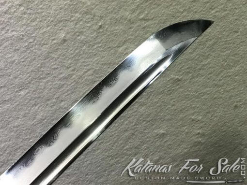 Katana and Wakizashi Daisho T10 Folded Clay Tempered Steel with Hadori Polish - Image 11