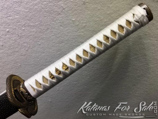 Handmade Katana Sword T10 Folded Clay Tempered Steel - Image 7