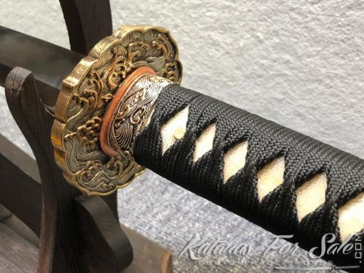 Battle Ready Katana T10 Folded Clay Tempered Steel with Hadori Polish - Image 9