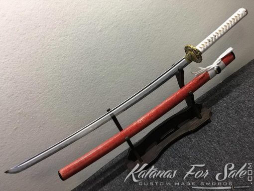 Katana and Wakizashi Daisho T10 Folded Clay Tempered Steel with Hadori Polish - Image 13