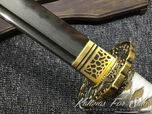 Katana and Wakizashi Daisho T10 Folded Clay Tempered Steel with Hadori Polish - Image 14