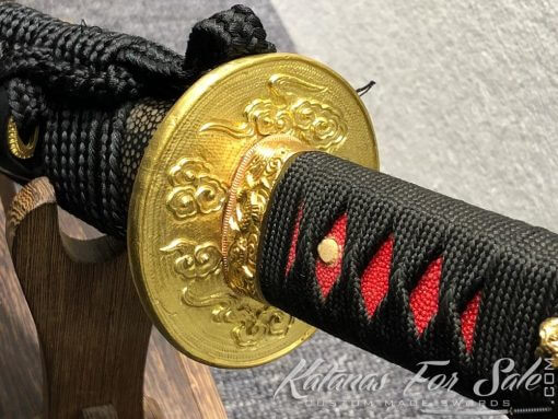T10 Folded Twisted Grain Purple Katana Sword - Image 2