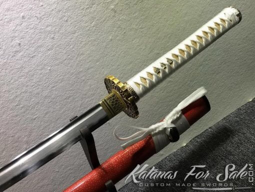 Katana and Wakizashi Daisho T10 Folded Clay Tempered Steel with Hadori Polish - Image 16