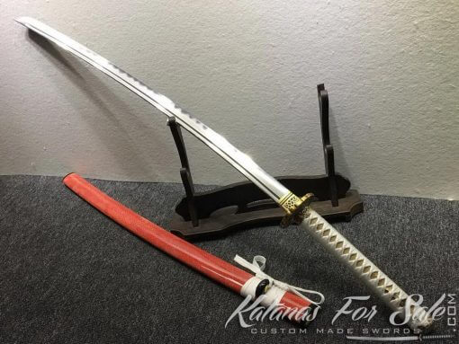 Katana and Wakizashi Daisho T10 Folded Clay Tempered Steel with Hadori Polish - Image 17