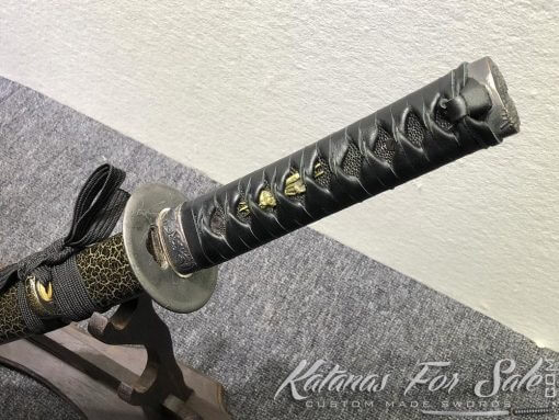 1095 Folded Steel Wakizashi Sword - Image 9
