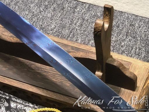 T10 Folded Twisted Grain Purple Katana Sword - Image 11