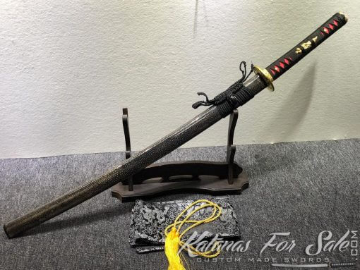 T10 Folded Twisted Grain Purple Katana Sword - Image 5