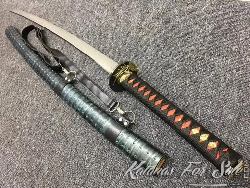 Tactical Katana T10 Clay Tempered Steel with Shoulder Strap Saya - Image 8