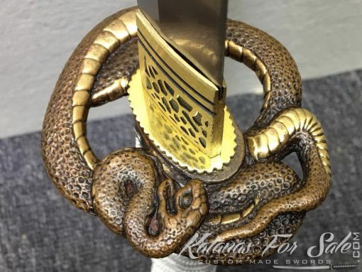 Handmade Katana Sword T10 Folded Clay Tempered Steel - Image 8