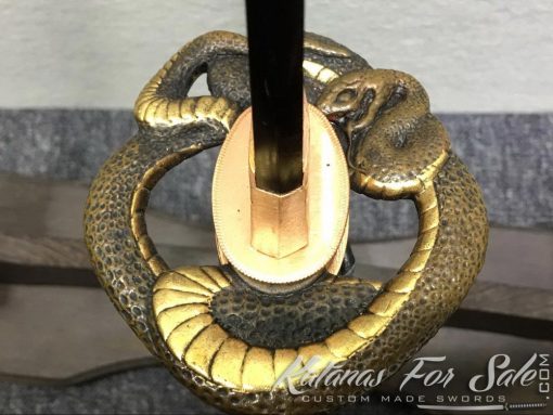 T10 Folded Clay Tempered Red Blade Katana - Image 10