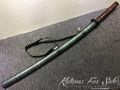 Tactical Katana T10 Clay Tempered Steel with Shoulder Strap Saya - Image 10