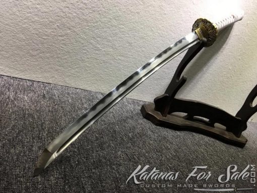 Katana and Wakizashi Daisho T10 Folded Clay Tempered Steel with Hadori Polish - Image 18