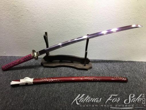 T10 Folded Steel Purple Blade Katana Sword - Image 2