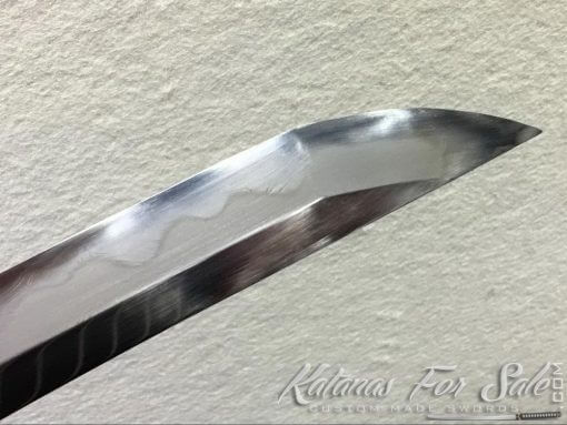 T10 Folded Clay Tempered Steel Katana with Hadori Polish and Full SeaShell Pattern Saya