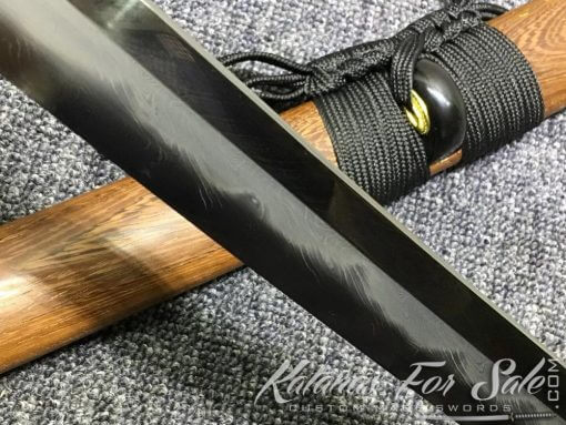 Samurai Katana Sword T10 Folded Clay Tempered Steel with Feather Hadori Polish - Image 9