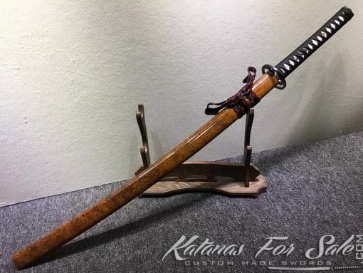 T10 Clay Tempered Samurai Katana with Gold Blade - Image 2