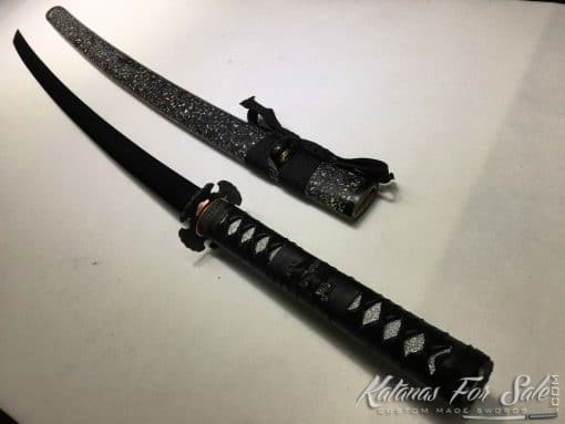 Samurai Katana sword T10 Clay Tempered Steel Choji Hamon with Hadori Polish & Black Acid Dye - Image 10