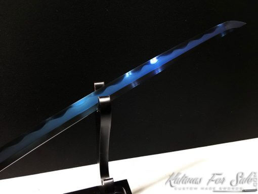Battle Ready Blue Blade Katana T10 Clay Tempered with Hadori Polish - Image 11