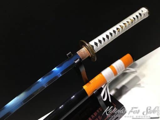 Battle Ready Blue Blade Katana T10 Clay Tempered with Hadori Polish - Image 6