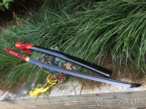 Katana T10 Clay Tempered Steel with Choji Hamon & Hadori Polish in Black - Image 2