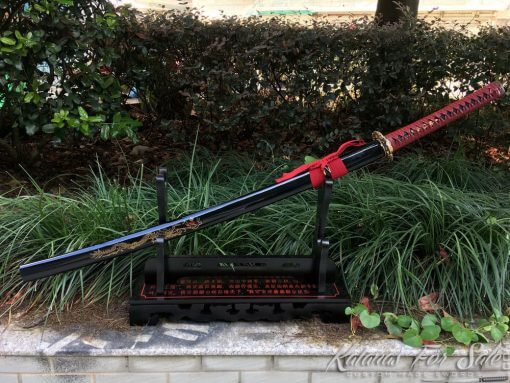 Katana sword T10 Clay Tempered Steel with Round Hamon and Hadori Polish - Image 3