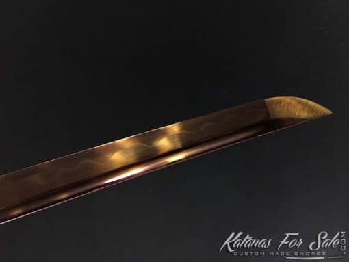 Samurai Katana T10 Clay Tempered Steel with Gold Blade - Image 2