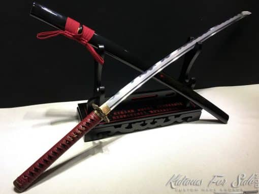 Katana sword T10 Clay Tempered Steel with Round Hamon and Hadori Polish - Image 2