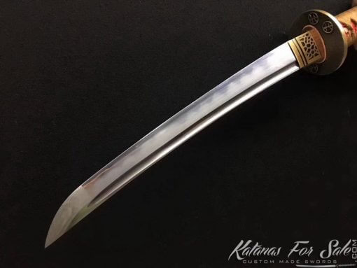 Japanese Tanto T10 Folded Clay Tempered Steel with Hadori Polish - Image 4
