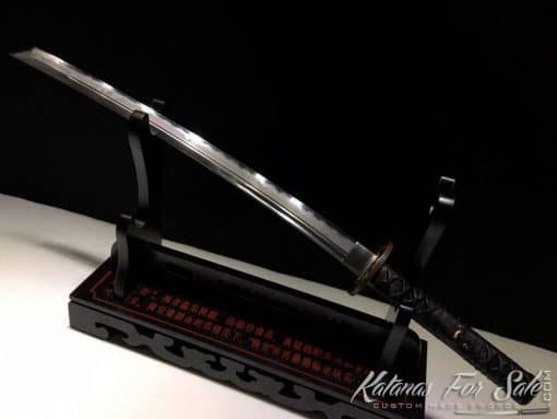 Japanese Wakizashi T10 Folded Clay Tempered Steel with Hadori Polish - Image 5