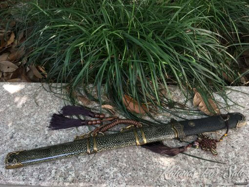 Straight Tanto blade T10 Folded Clay Tempered Steel with Kiriha Zukuri Kissaki - Image 5
