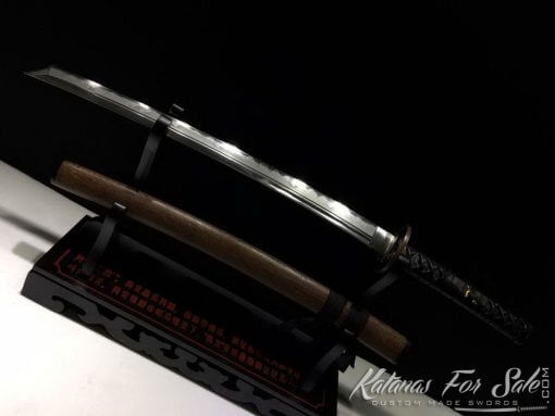 Japanese Wakizashi T10 Folded Clay Tempered Steel with Hadori Polish - Image 6