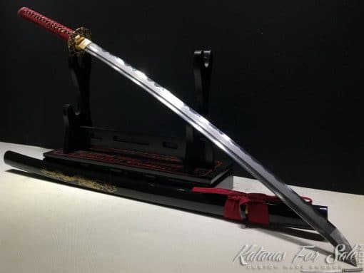 Katana sword T10 Clay Tempered Steel with Round Hamon and Hadori Polish - Image 4