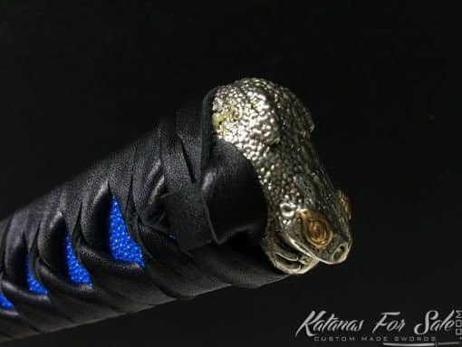 Japanese Nagamaki T10 Folded Clay Tempered Steel with Hadori Polish - Image 10