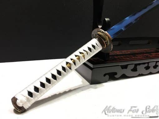 Battle Ready Blue Blade Katana T10 Clay Tempered with Hadori Polish - Image 10