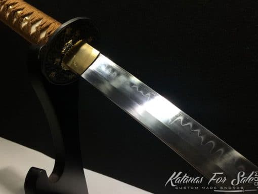 Katana T10 Clay Tempered Steel Red Leopard Saya - Image 12