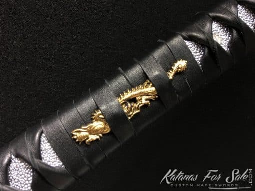 Hand Made Katana T10 Folded Clay Tempered Steel with Hadori Polish - Image 6