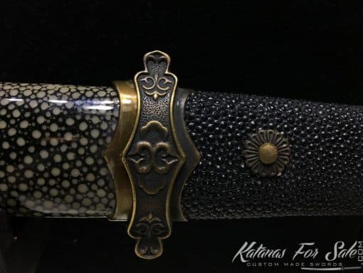 Straight Tanto blade T10 Folded Clay Tempered Steel with Kiriha Zukuri Kissaki - Image 9