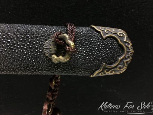 Straight Tanto blade T10 Folded Clay Tempered Steel with Kiriha Zukuri Kissaki - Image 10