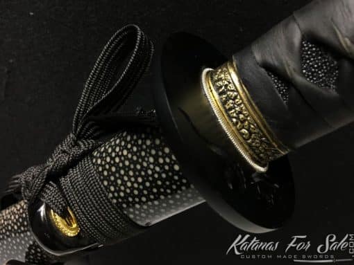 Japanese Wakizashi T10 Folded Clay Tempered Steel with Red Blade & Hadori Polish - Image 6