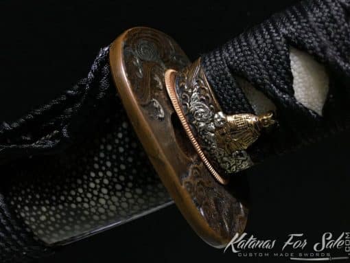 Duo Katana and Wakizashi Sword Set T10 Folded Clay Tempered Steel with Hadori Polish - Image 19