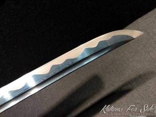 Samurai Katana 1060 Carbon Steel with Blue Acid Dye - Image 6