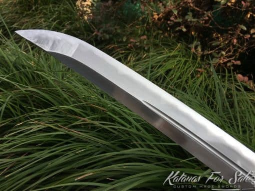 Japanese Nagamaki T10 Folded Clay Tempered Steel with Hadori Polish - Image 11