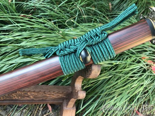Katana Samurai Sword 1060 Carbon Steel with Red Acid Dye - Image 5