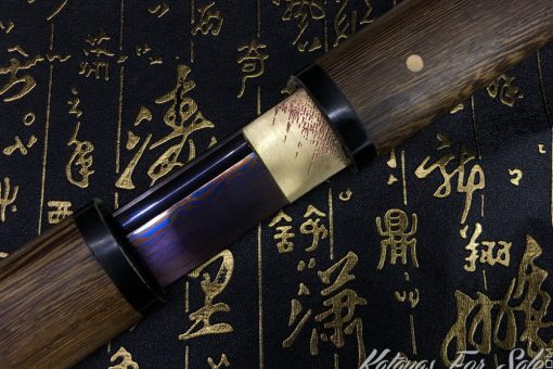 Shirasaya Ninjato 1095 Folded Steel with Purple Acid Dye