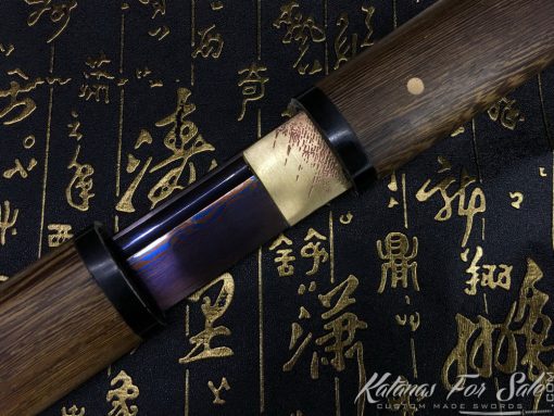 Shirasaya Ninjato 1095 Folded Steel with Purple Acid Dye