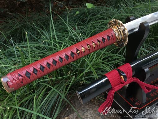 Katana sword T10 Clay Tempered Steel with Round Hamon and Hadori Polish - Image 9